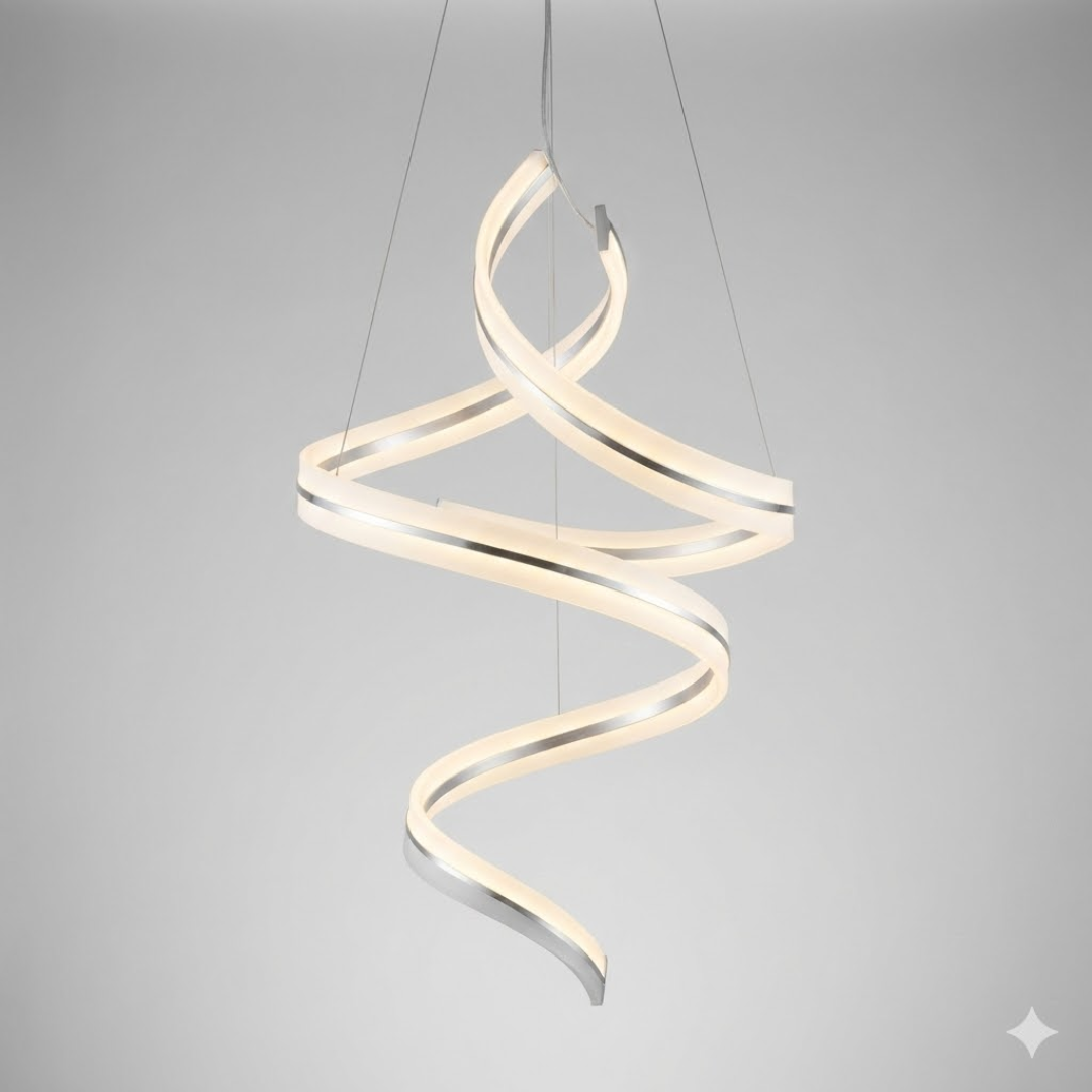 LED Spiral Pendant Chandelier Ceiling Light Fixture