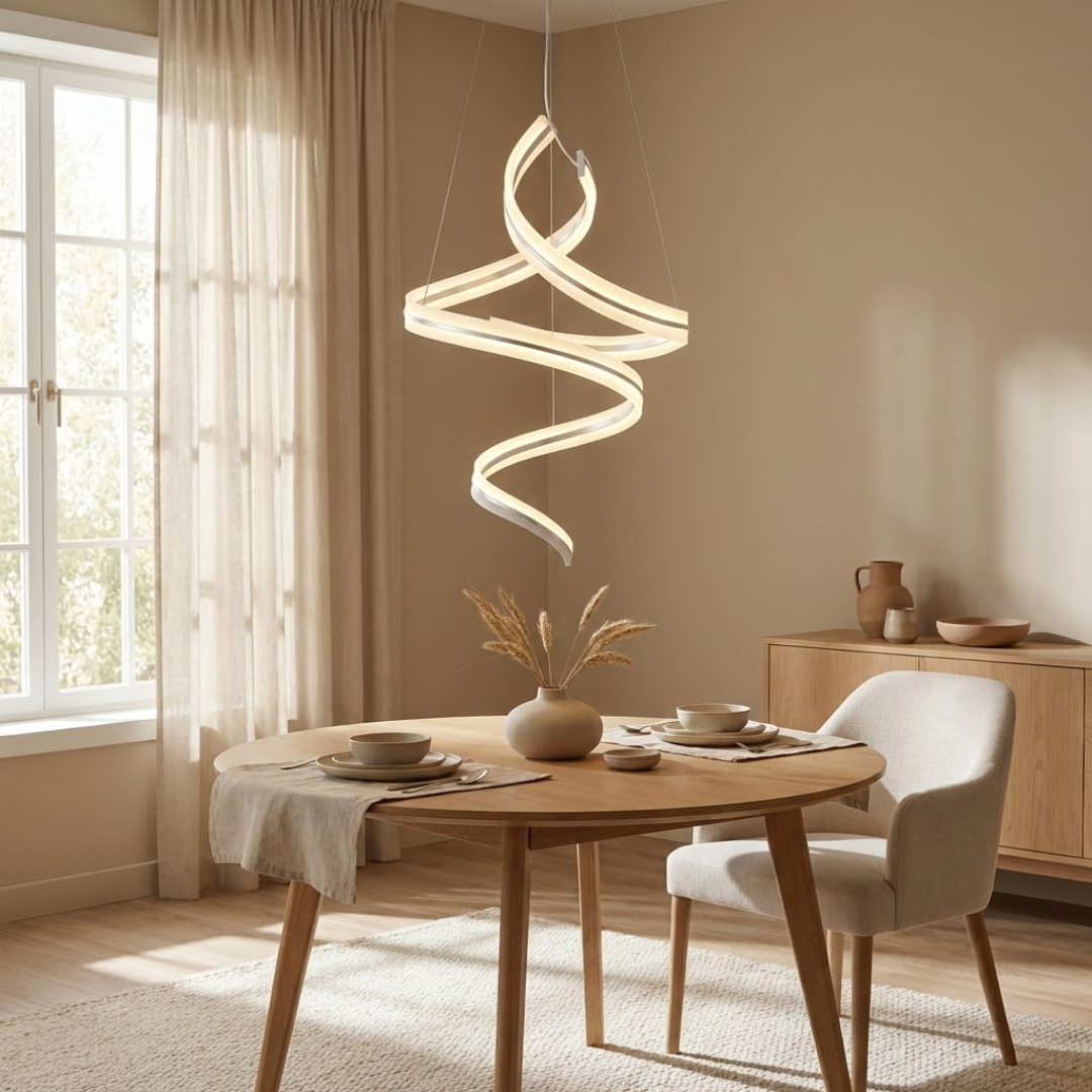 LED Spiral Pendant Chandelier Ceiling Light Fixture