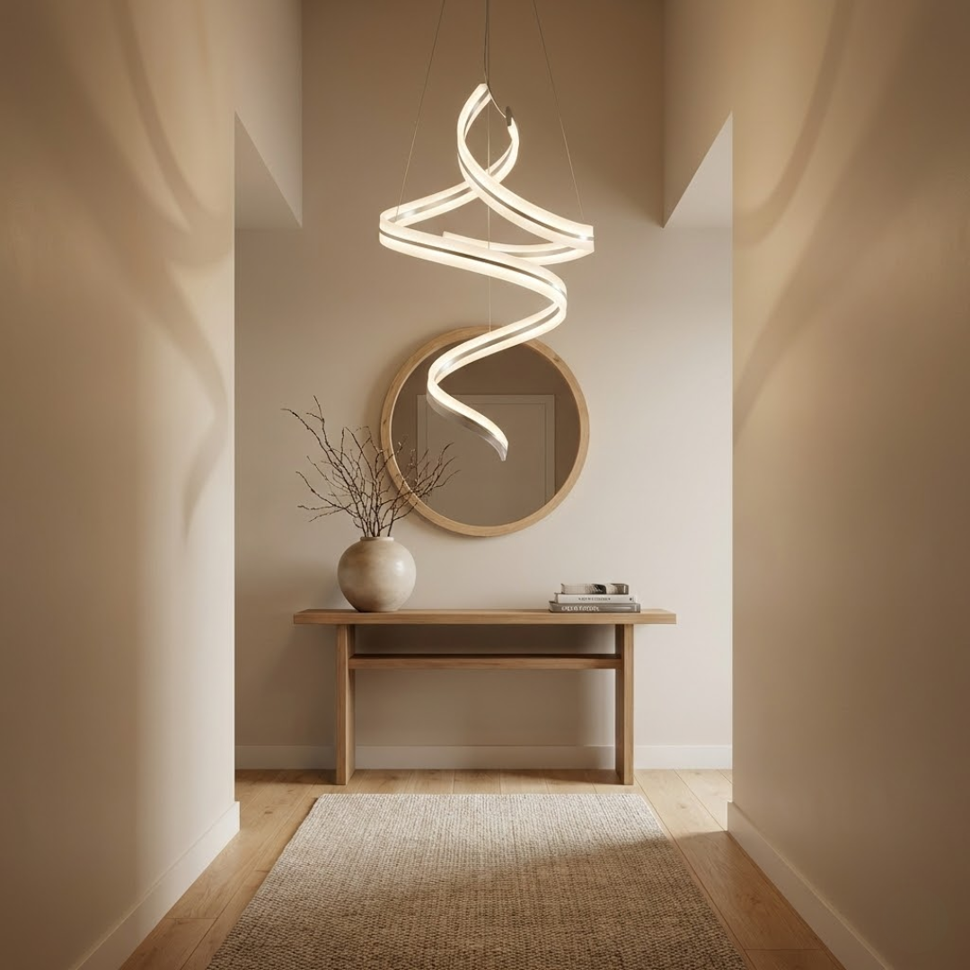 LED Spiral Pendant Chandelier Ceiling Light Fixture