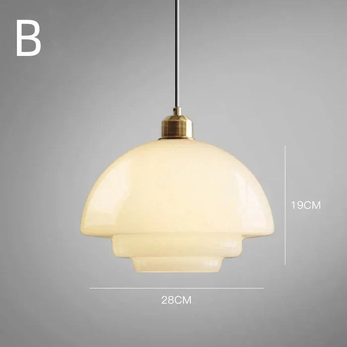 Calistre | Mid-Century Milky Glass Pendant Light