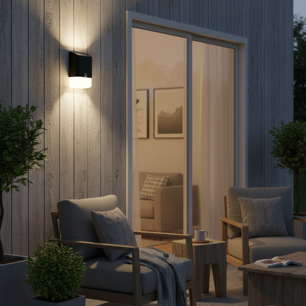 Modern Solar Outdoor Wall Light