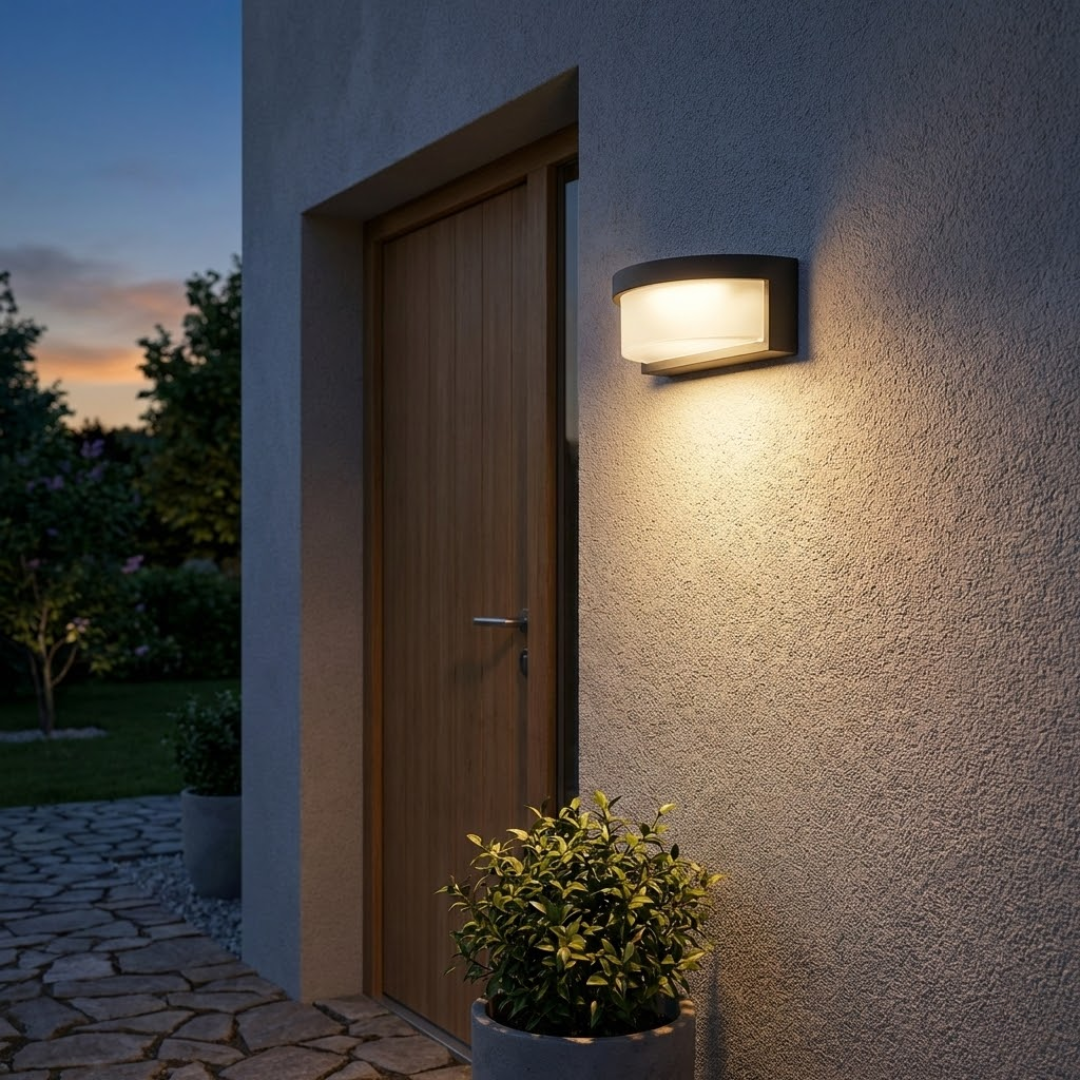 Outdoor Solar Powered LED Wall Sconce Fence Deck Lighting Fixture