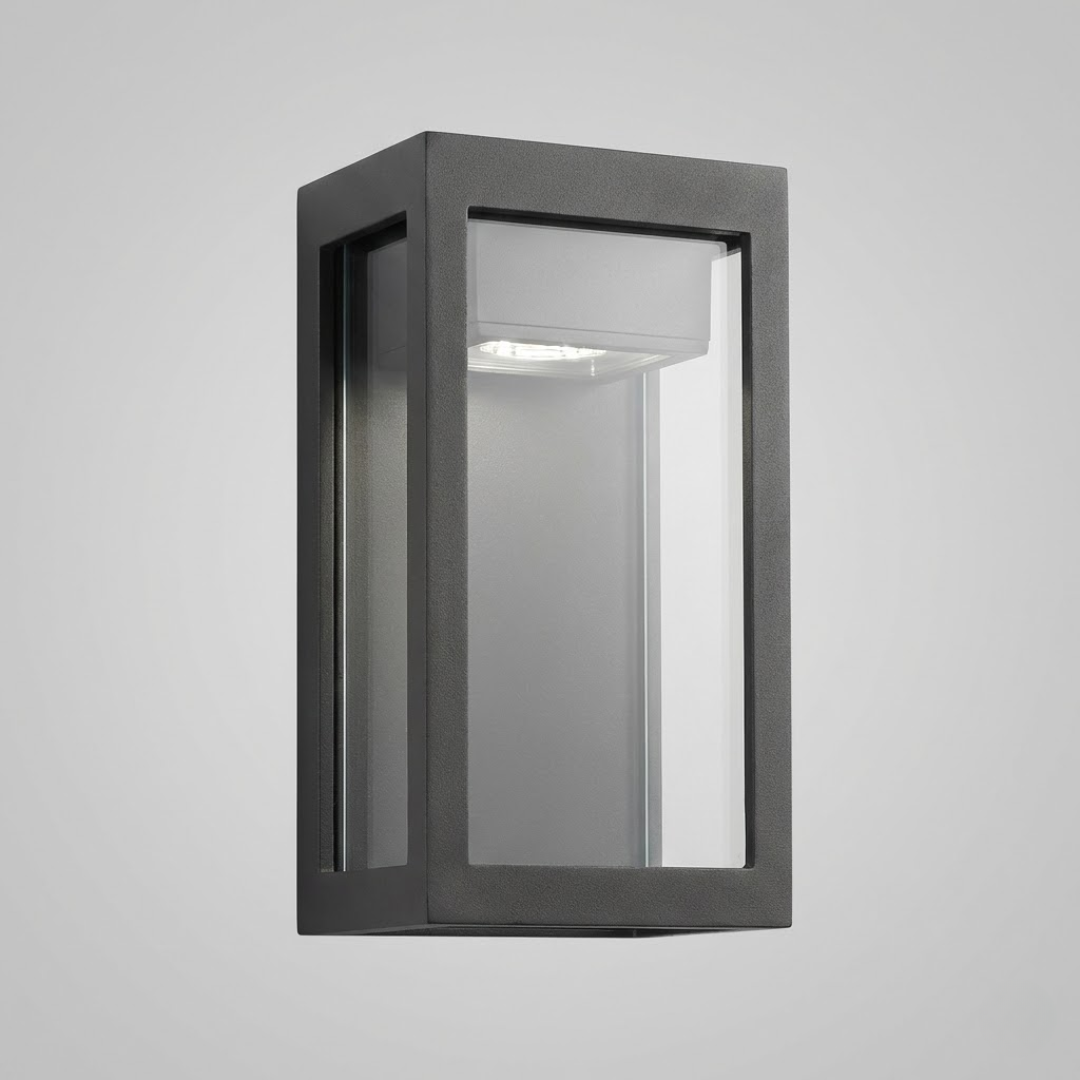 Outdoor Modern Rectangular Glass Box Wall Lantern Sconce