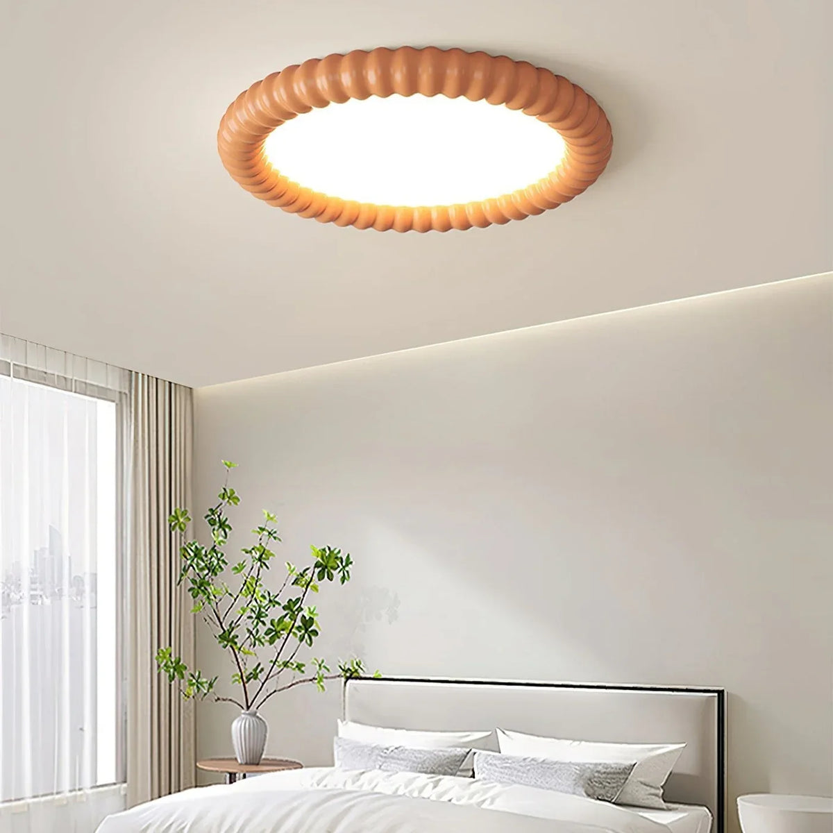 Seraphine | Textured Round Ceiling Light