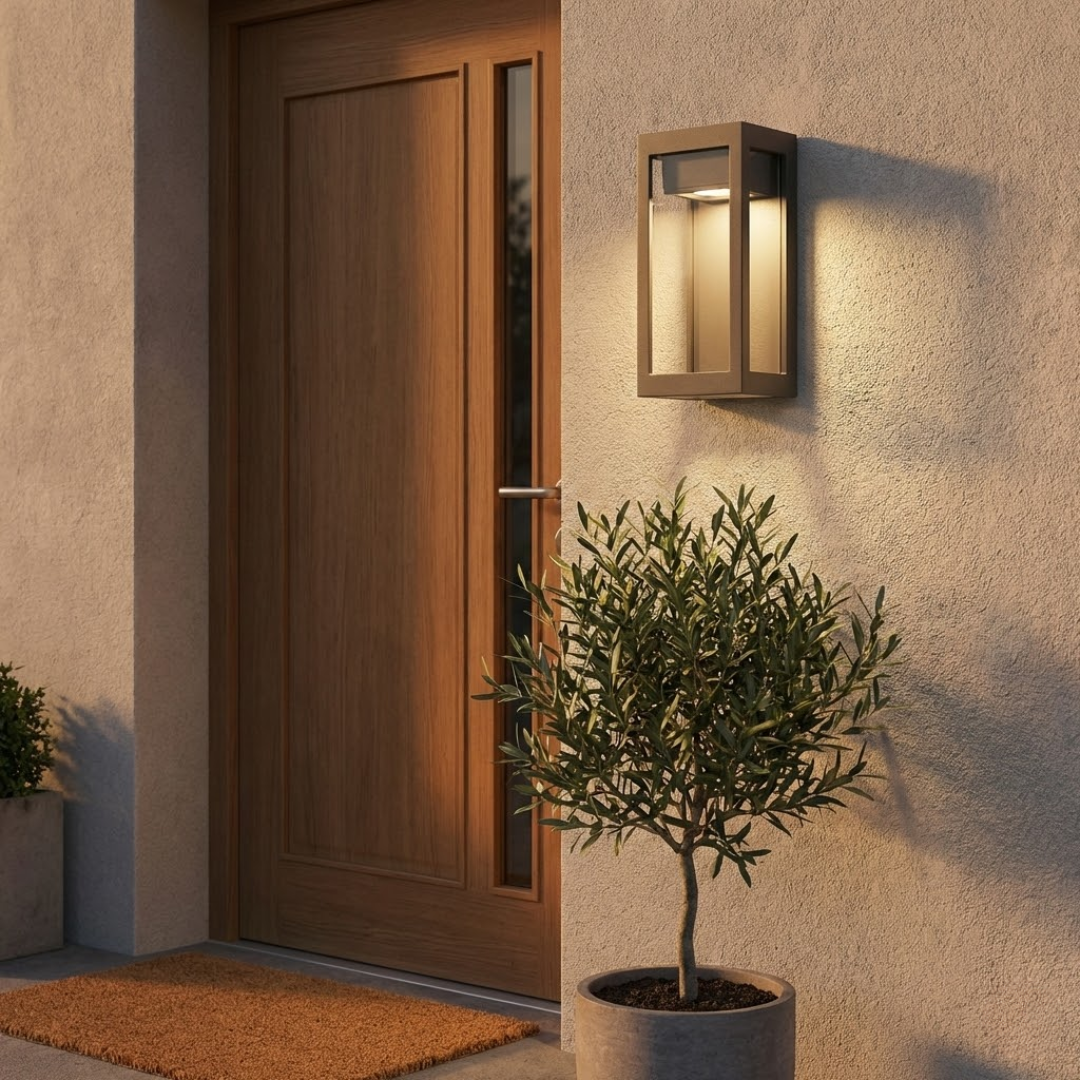 Outdoor Modern Rectangular Glass Box Wall Lantern Sconce