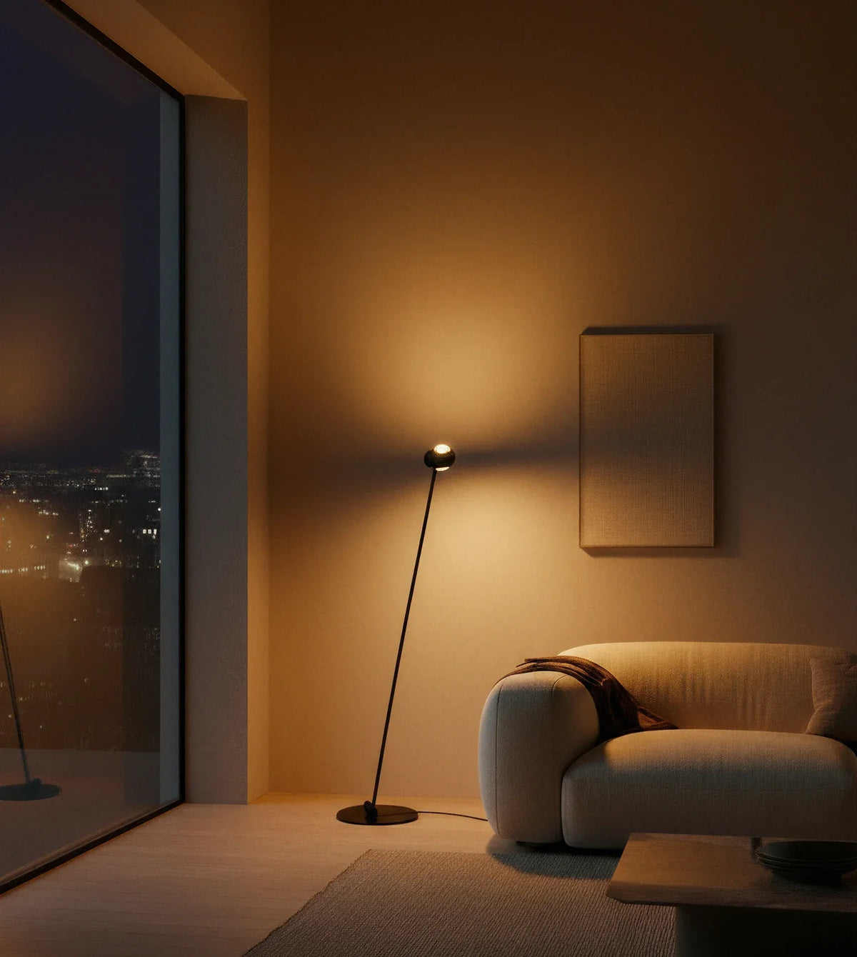 Ash | LED Floor Lamp with Dual Globe Shades