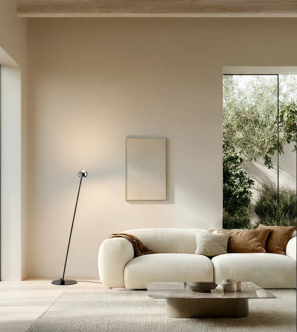 Ash | LED Floor Lamp with Dual Globe Shades