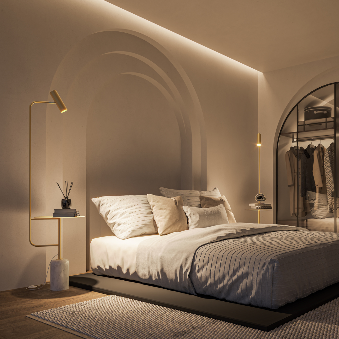Kestrel | Floor Lamp with Integrated Side Table