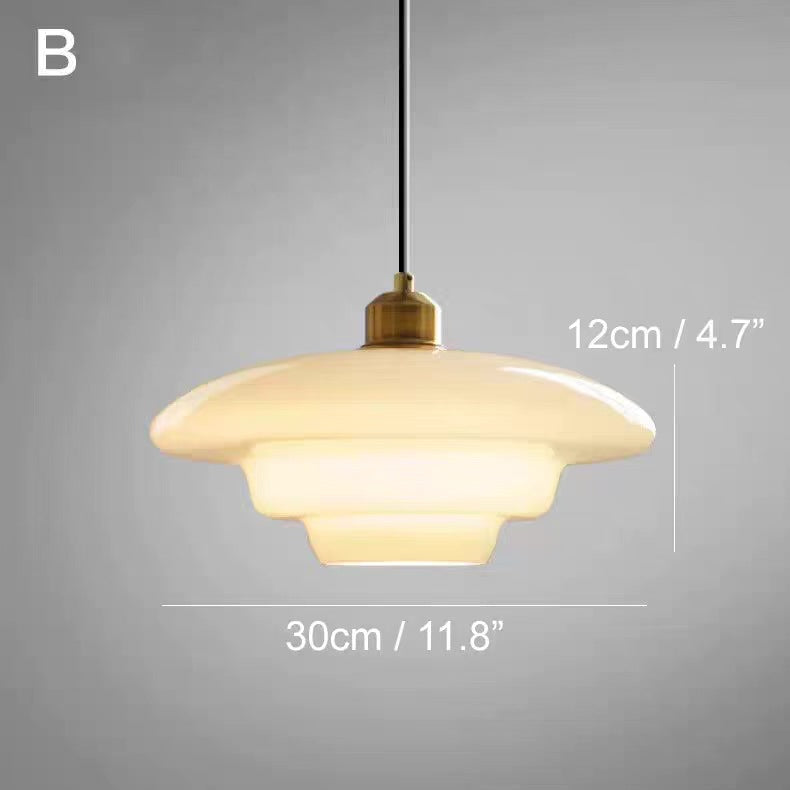 Calistre | Mid-Century Milky Glass Pendant Light