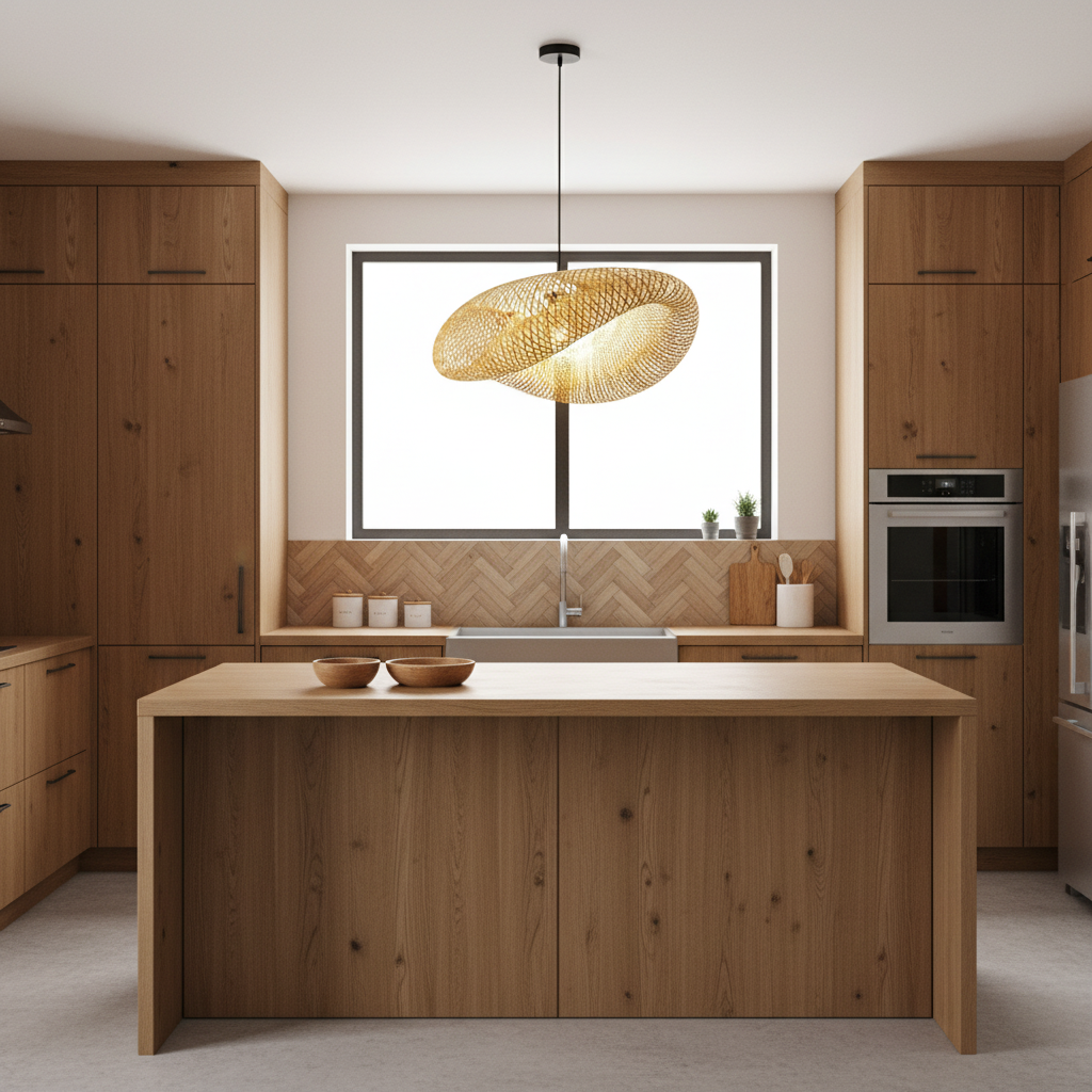 Hestian | Woven Bamboo Pendant Light