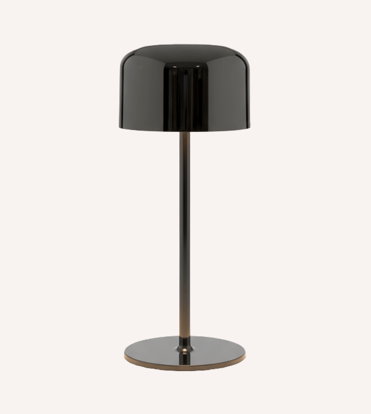Lunaris | Compact Chrome Table Lamp with Dome Shade