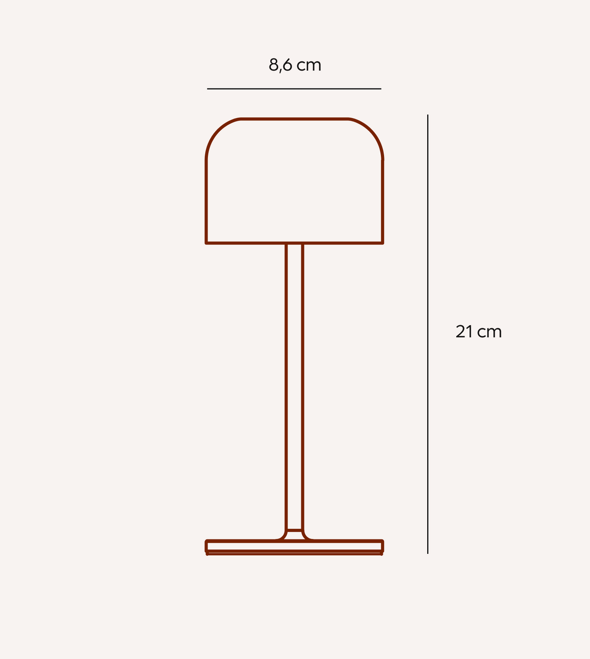 Lunaris | Compact Chrome Table Lamp with Dome Shade