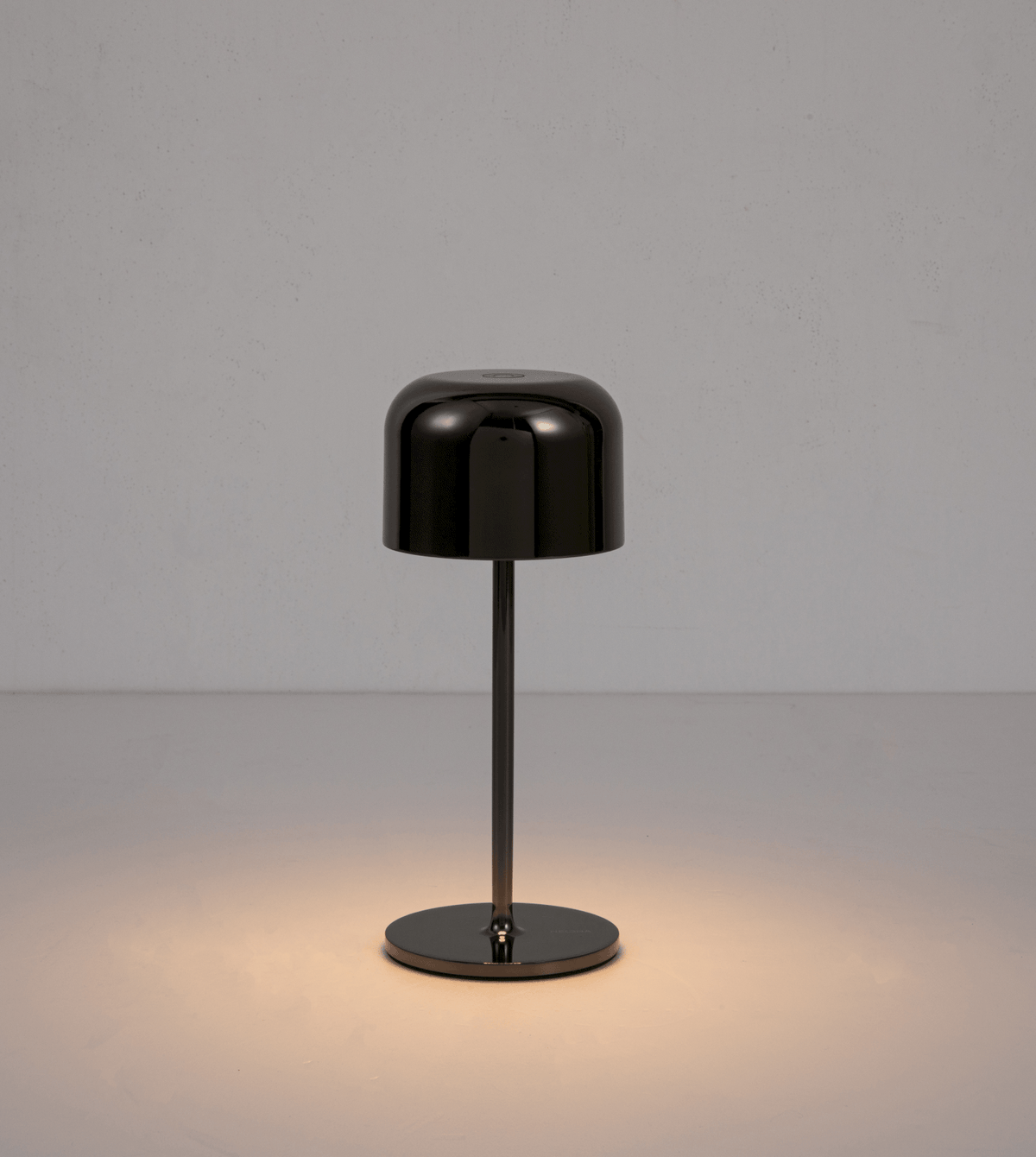 Lunaris | Compact Chrome Table Lamp with Dome Shade