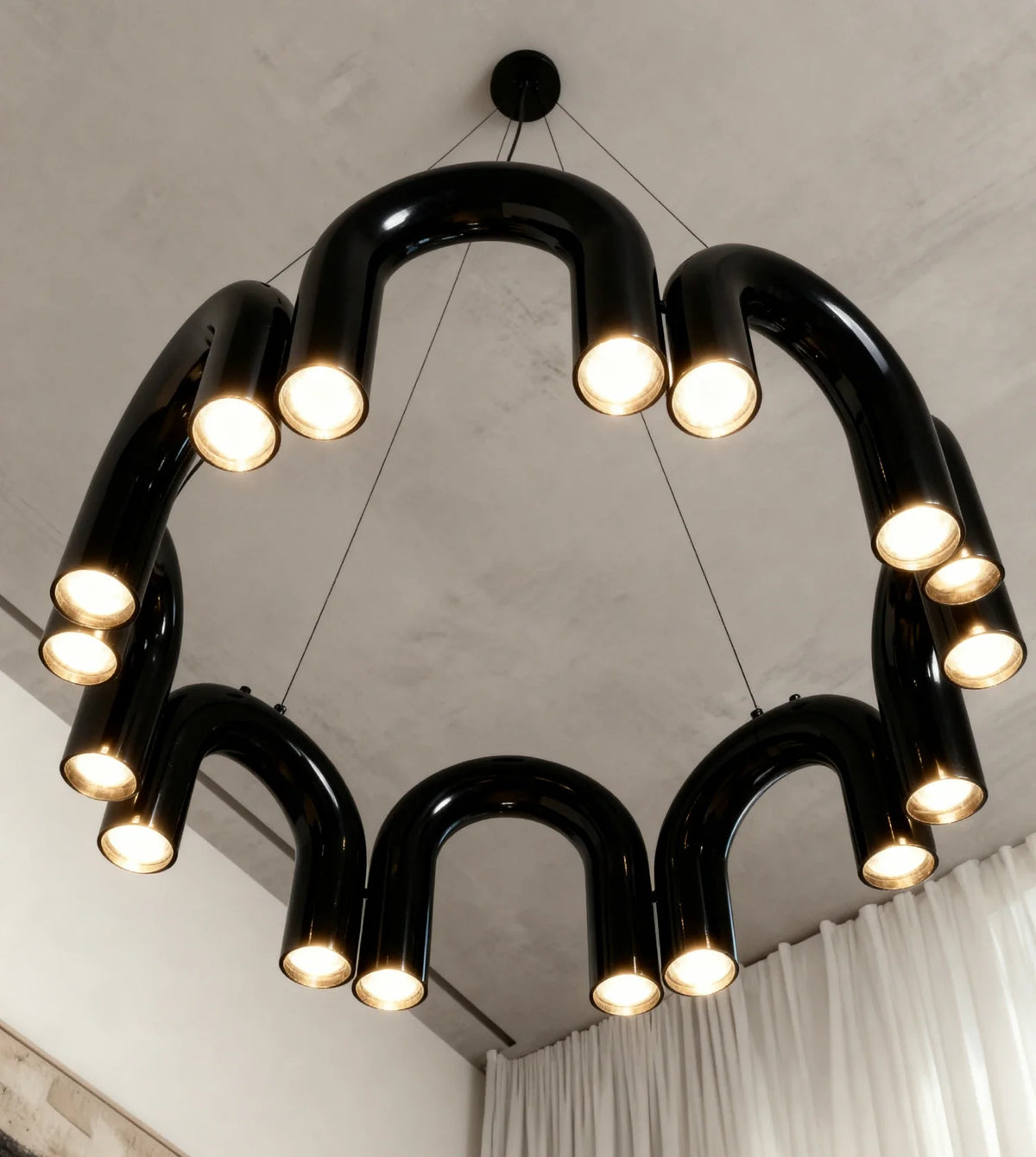 Kyvelle | LED Arch Pendant Light with Adjustable Cable