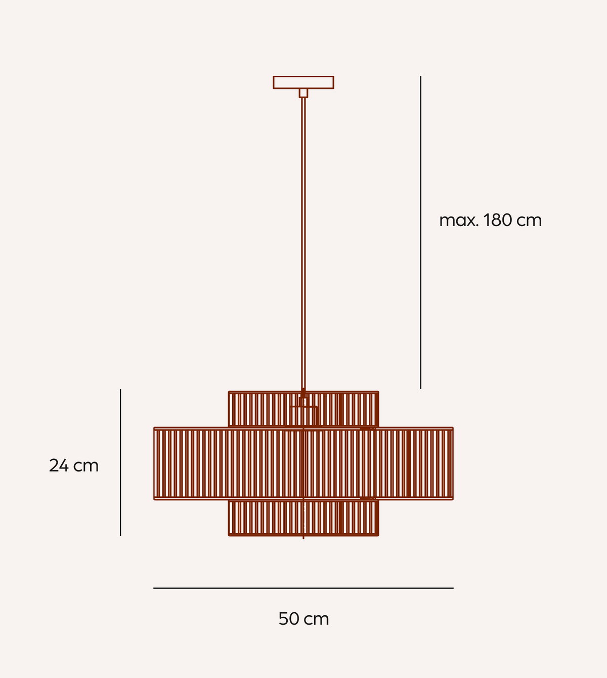 Dervena | Two-Tier Cotton Pendant Light