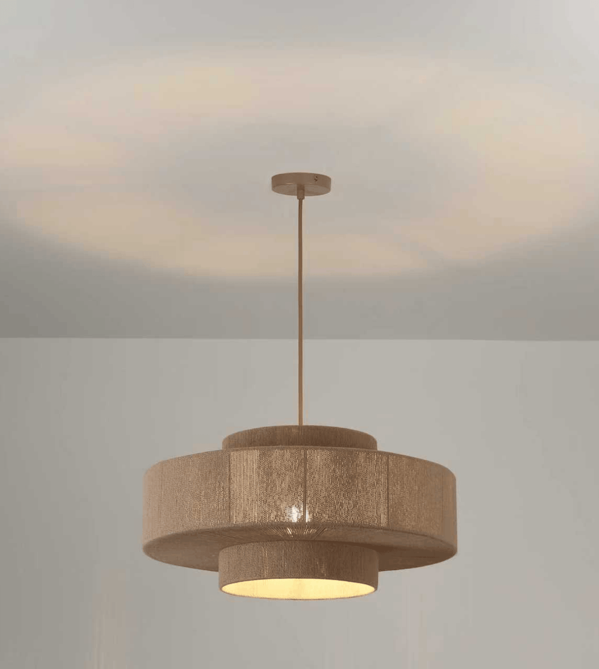 Dervena | Two-Tier Cotton Pendant Light