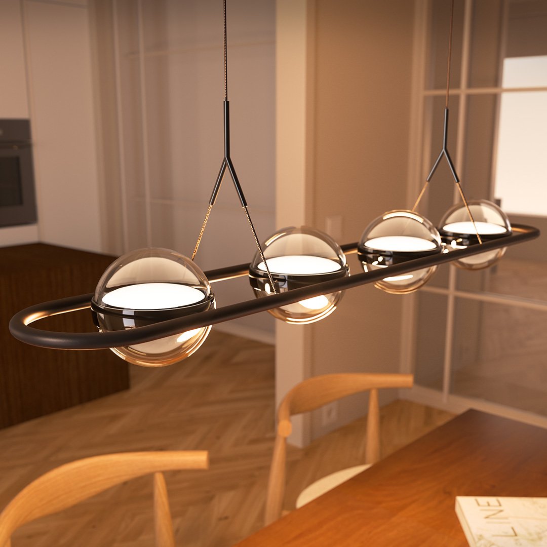 Calypso | LED Pendant Light with Glass Globes