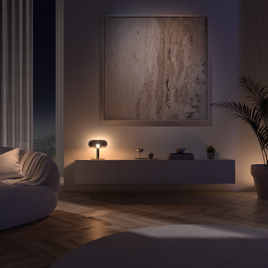 Opalyx | LED Glass Table Lamp with Touch Dimmer