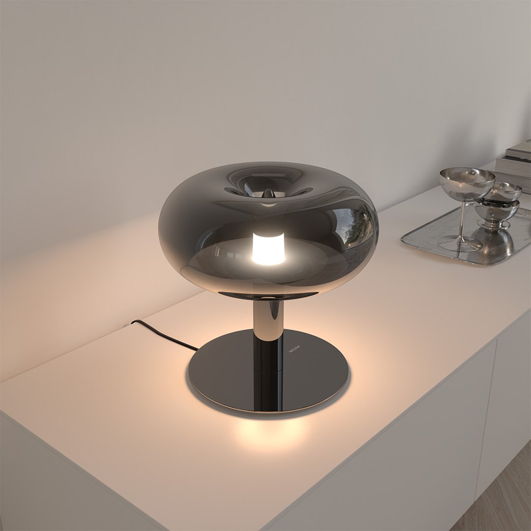 Opalyx | LED Glass Table Lamp with Touch Dimmer