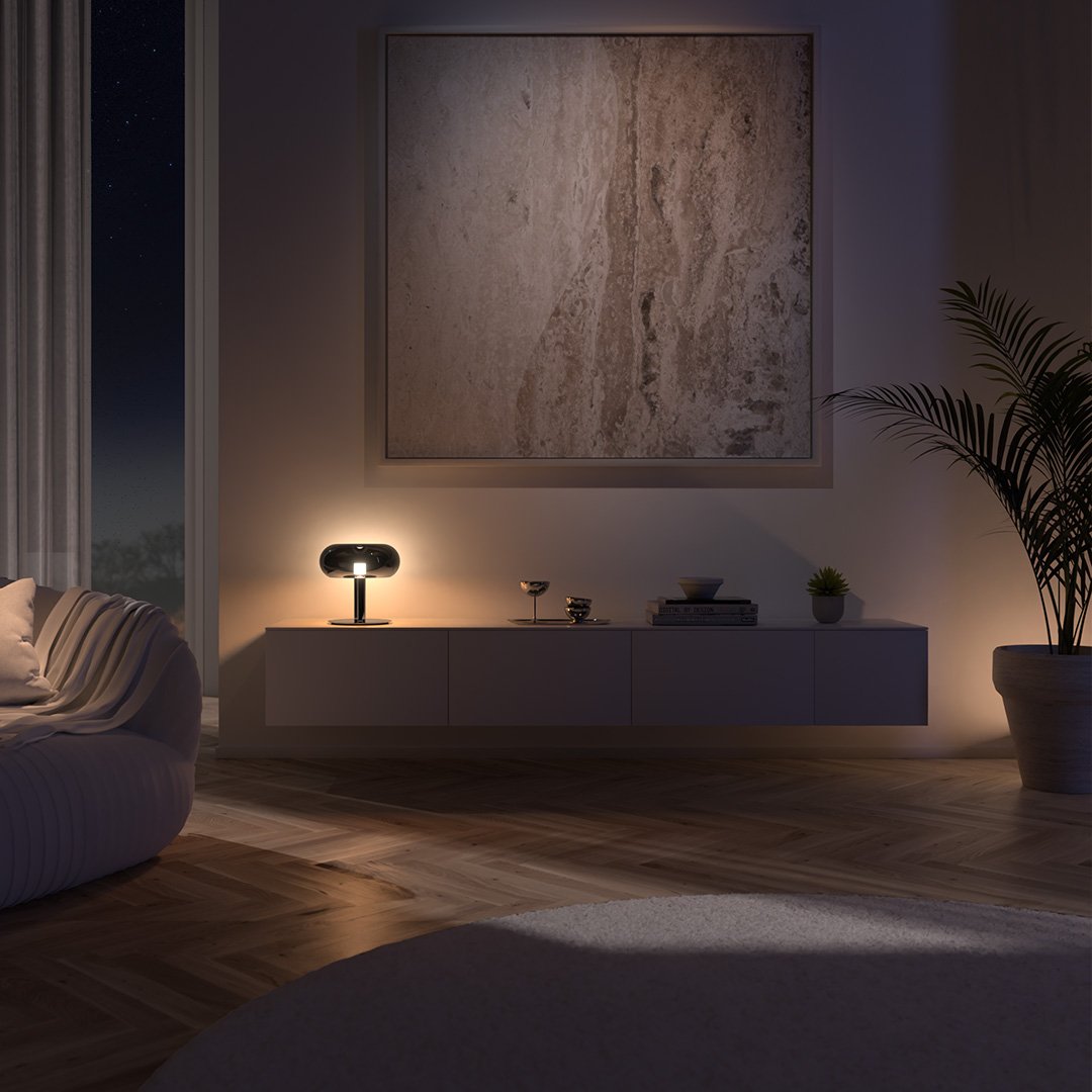 Opalyx | LED Glass Table Lamp with Touch Dimmer