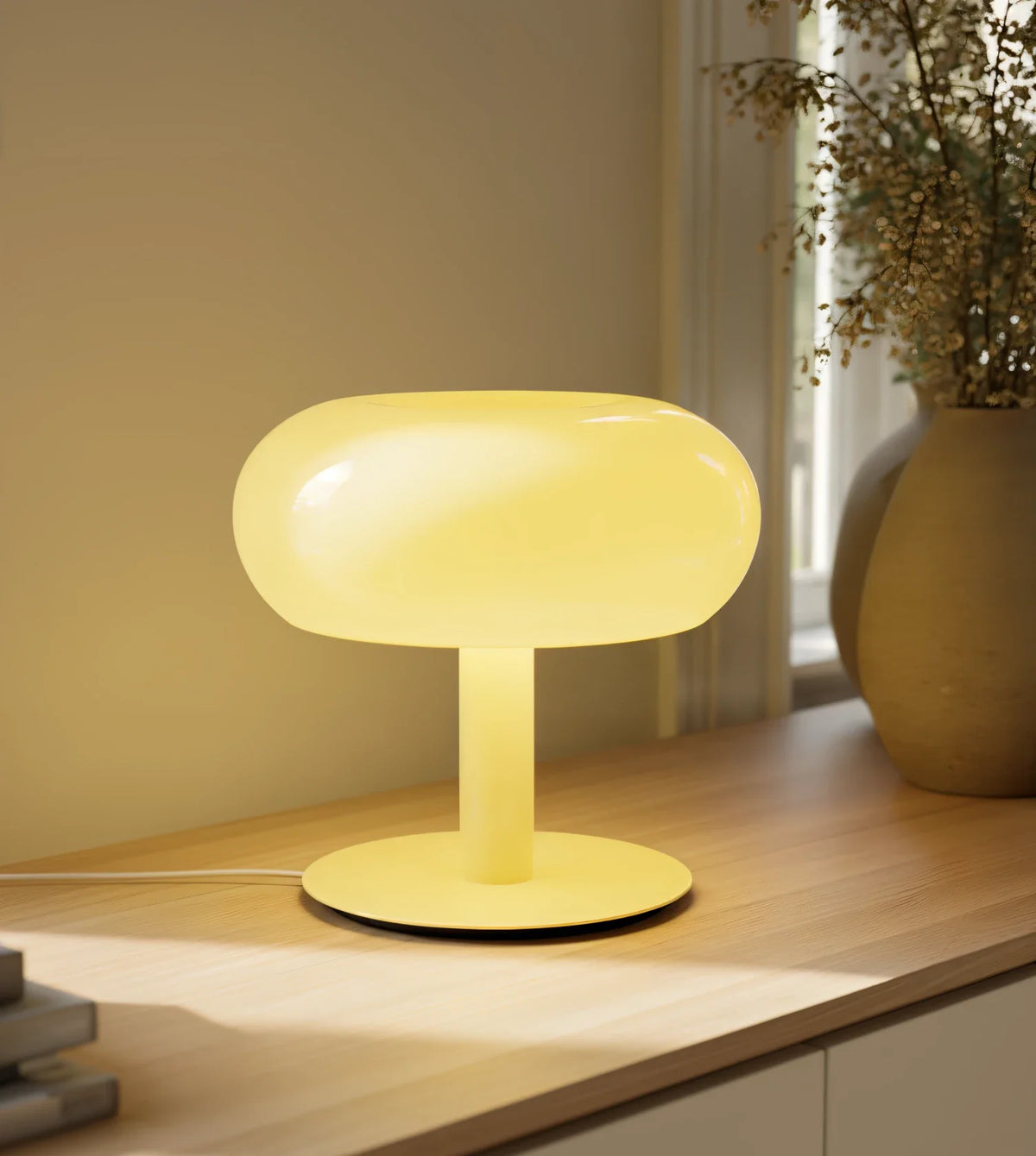 Opalyx | LED Glass Table Lamp with Touch Dimmer