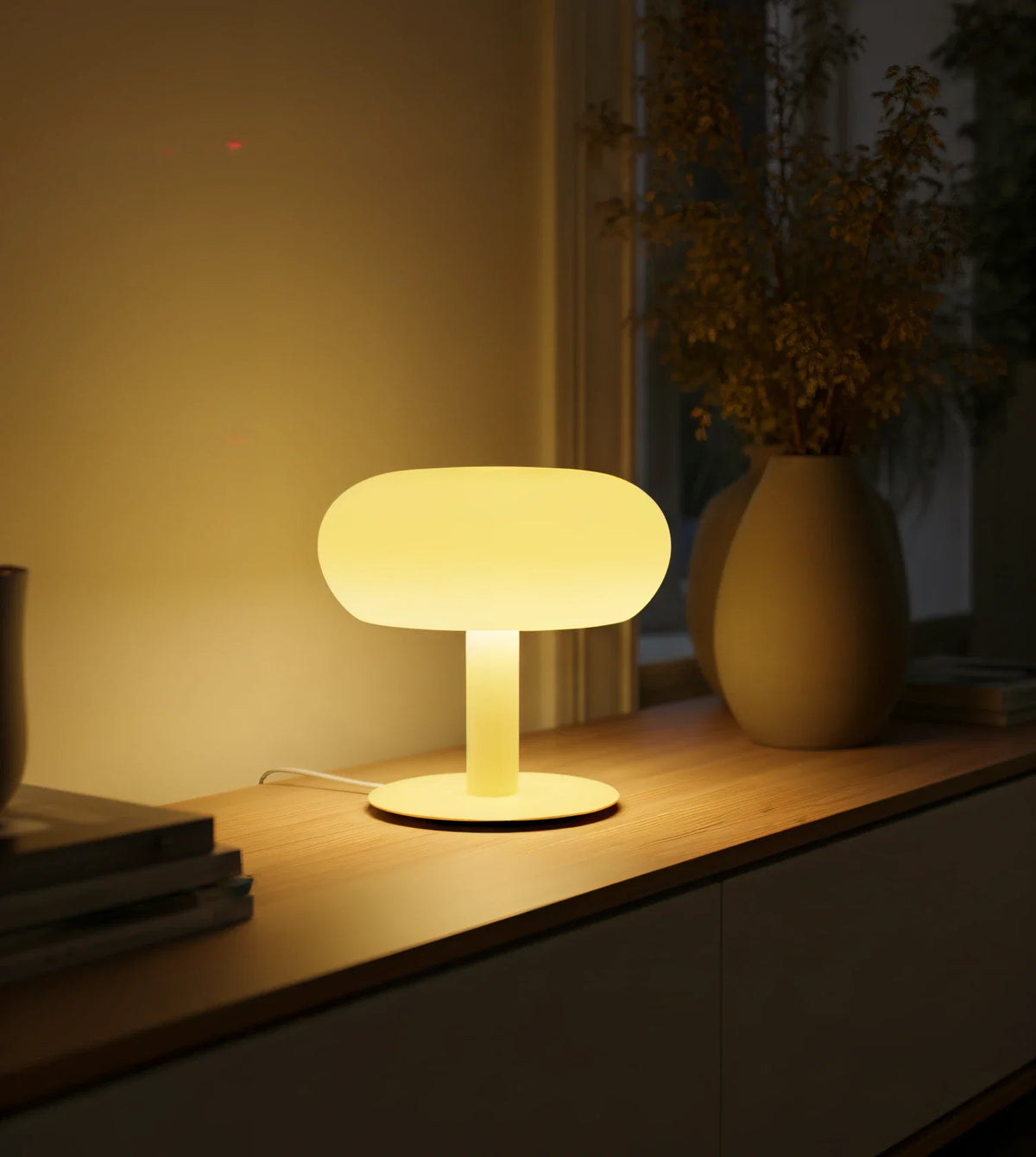 Opalyx | LED Glass Table Lamp with Touch Dimmer