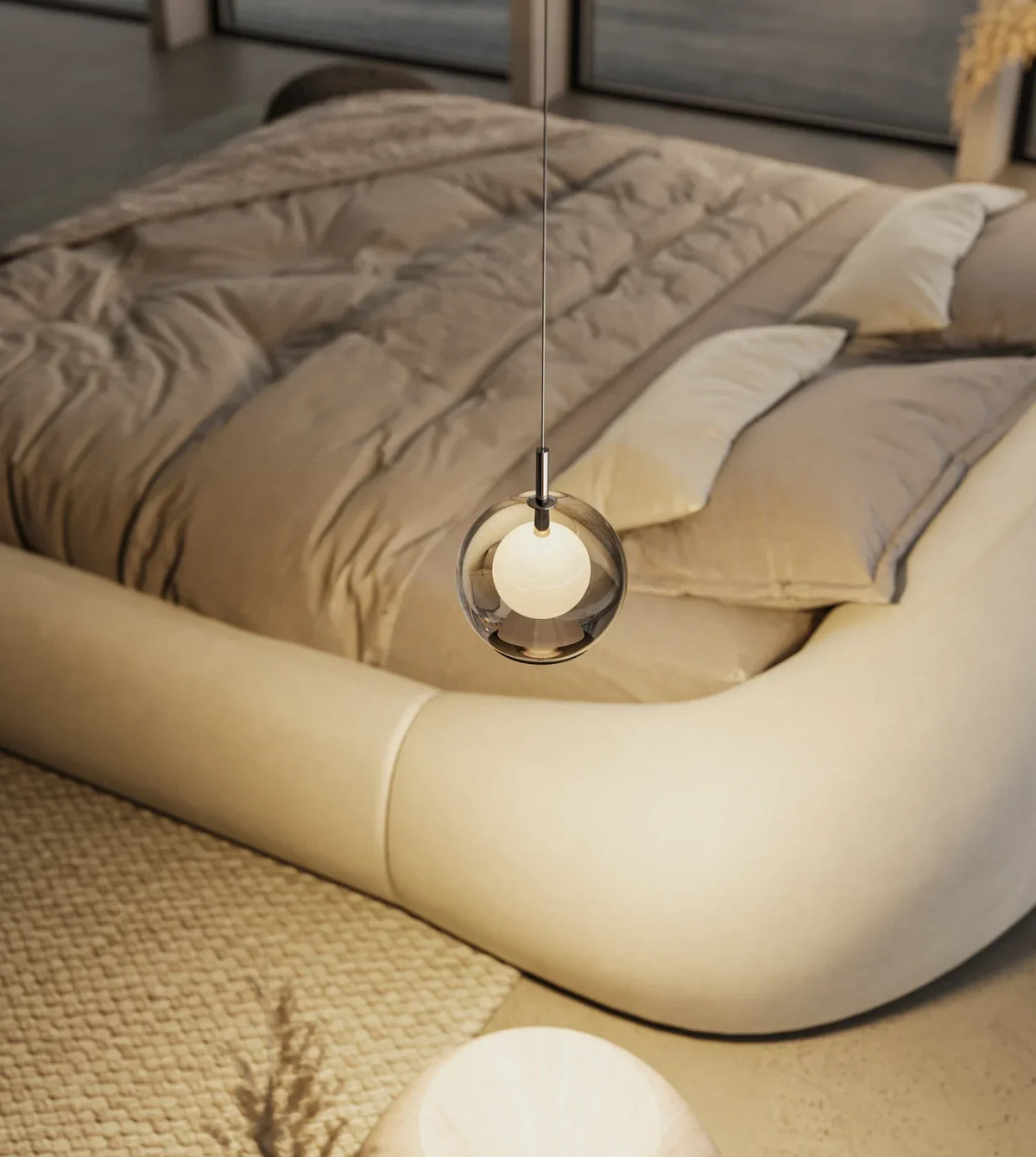 Solwyn | Glass Globe Pendant Light with Adjustable Height