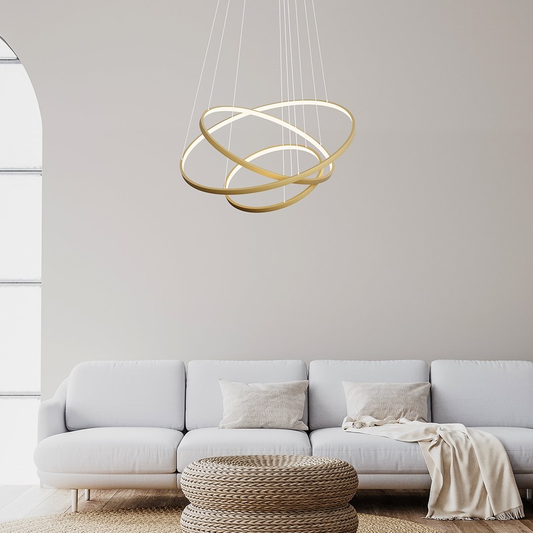 Oakley | LED Three-Ring Pendant Light