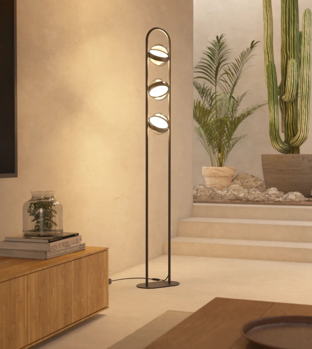 Ternova | Modern LED Lamp Set in Black