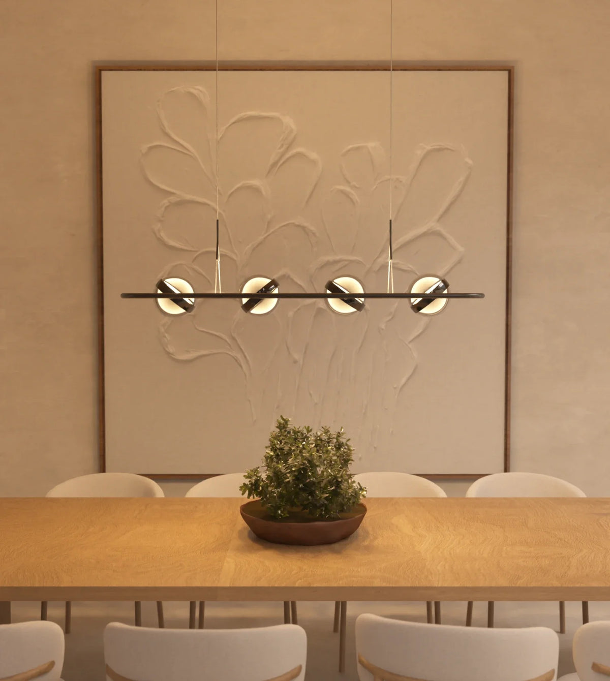 Ternova | Modern LED Lamp Set in Black