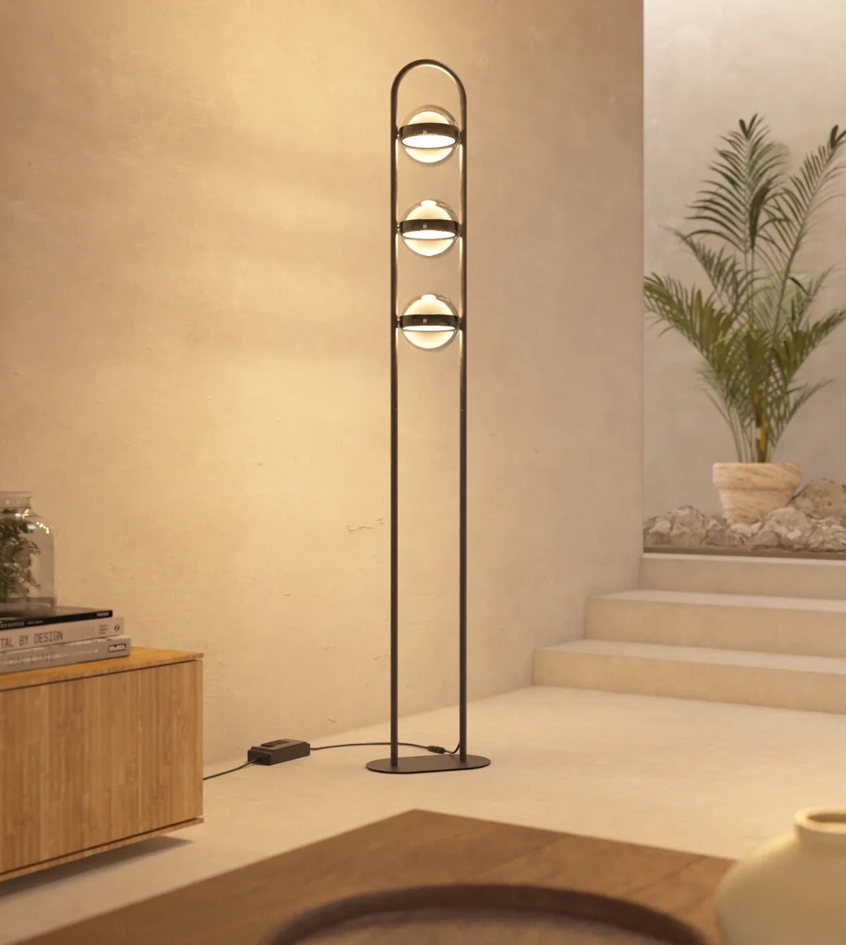 Ternova | Modern LED Lamp Set in Black