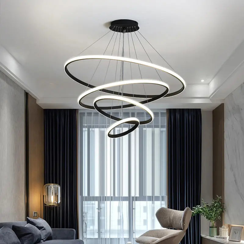 Linden | LED Spiral Ring Pendant Light