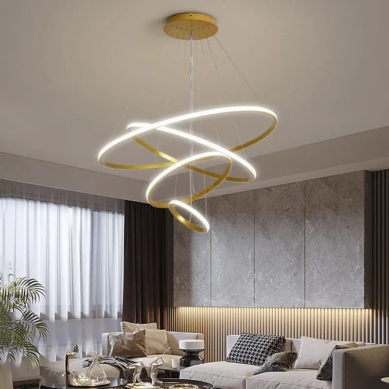 Linden | LED Spiral Ring Pendant Light
