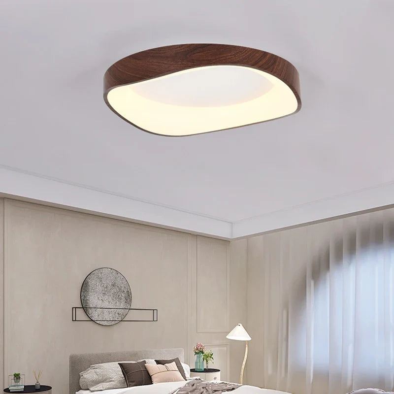 Penrose | LED Ceiling Light with Wood-Effect Trim