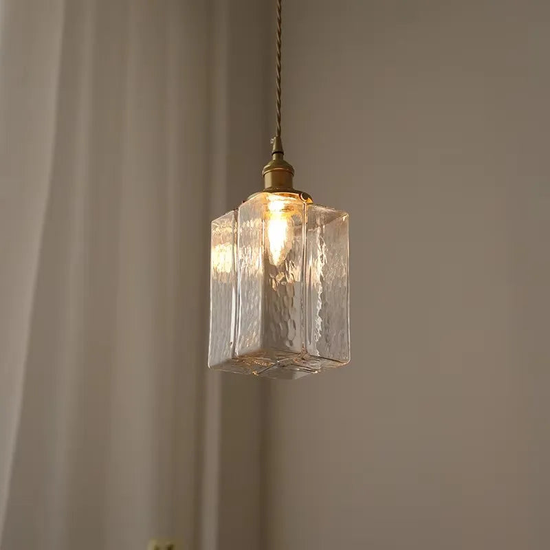 Eorl | Glass Pendant Light with Brass Fitting
