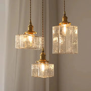Eorl | Glass Pendant Light with Brass Fitting