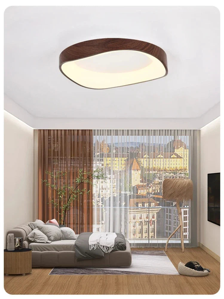 Penrose | LED Ceiling Light with Wood-Effect Trim