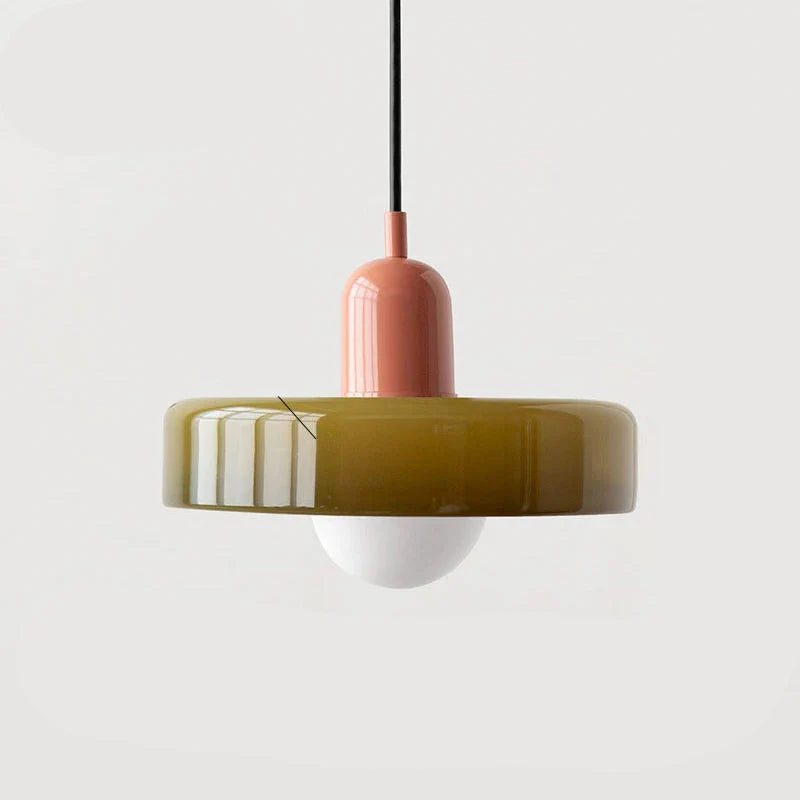 Cirelli | Glass Pendant Light with Ribbed Cap