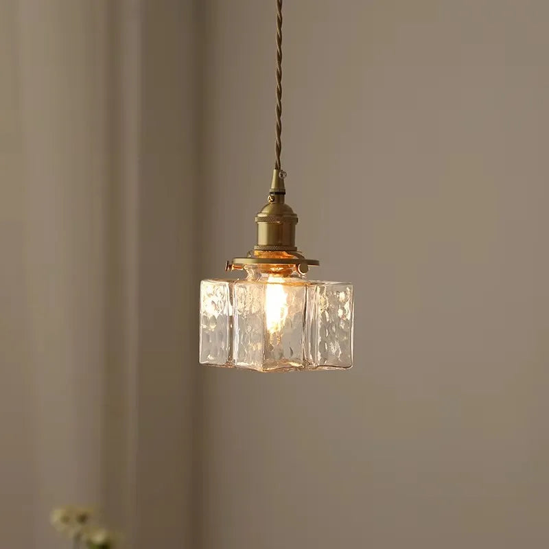 Eorl | Glass Pendant Light with Brass Fitting