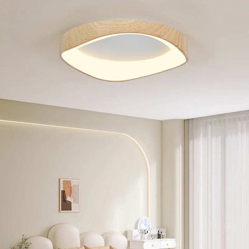 Penrose | LED Ceiling Light with Wood-Effect Trim