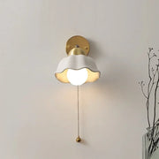 Rosamund | Wall Sconce with Wavy Shade and Pull Chain
