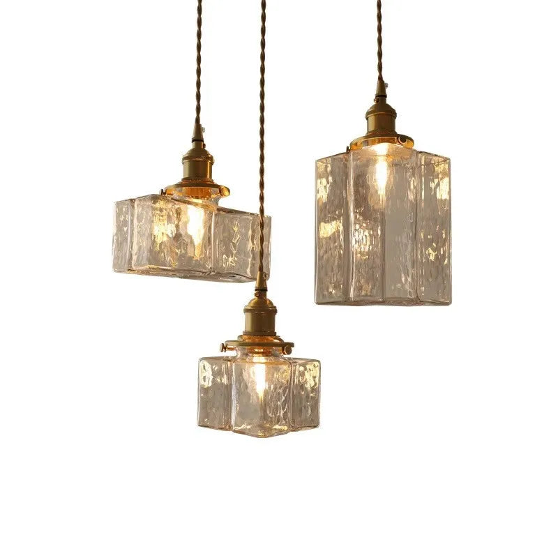 Eorl | Glass Pendant Light with Brass Fitting