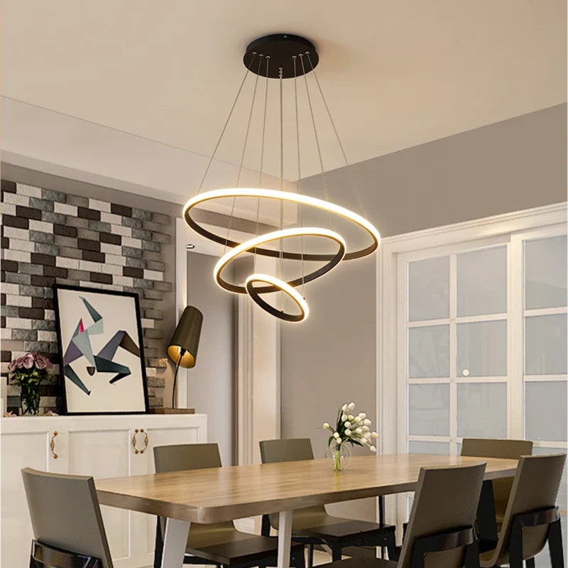 Linden | LED Spiral Ring Pendant Light