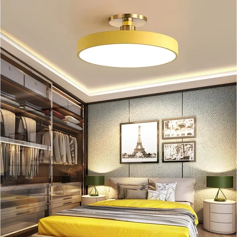 Obsidian | LED Ceiling Light with Gold Mount