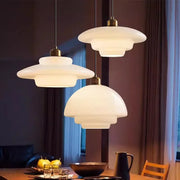 Calistre | Mid-Century Milky Glass Pendant Light