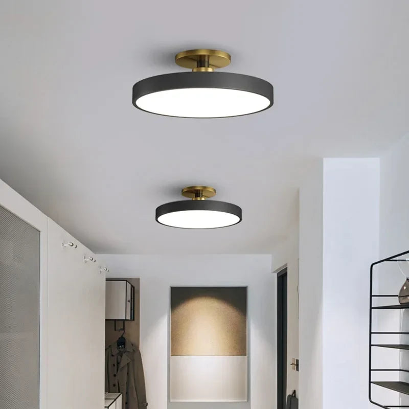 Obsidian | LED Ceiling Light with Gold Mount