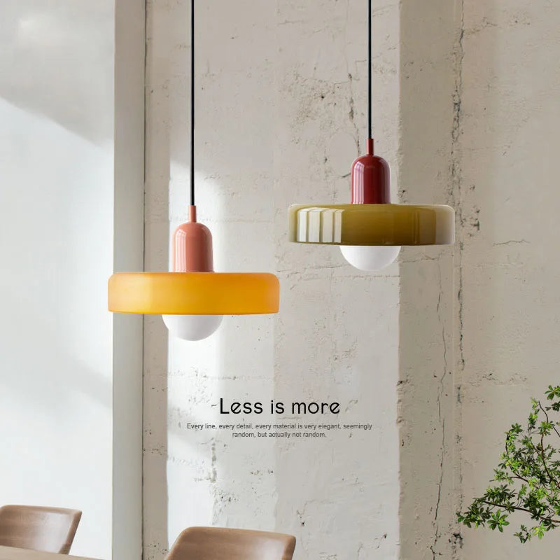 Cirelli | Glass Pendant Light with Ribbed Cap