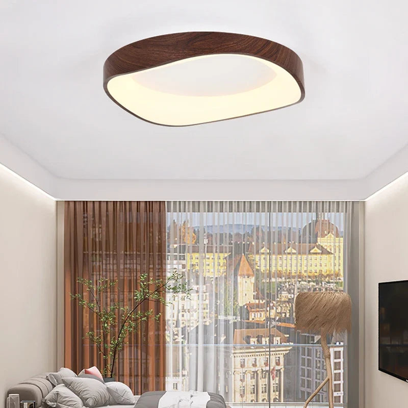 Penrose | LED Ceiling Light with Wood-Effect Trim