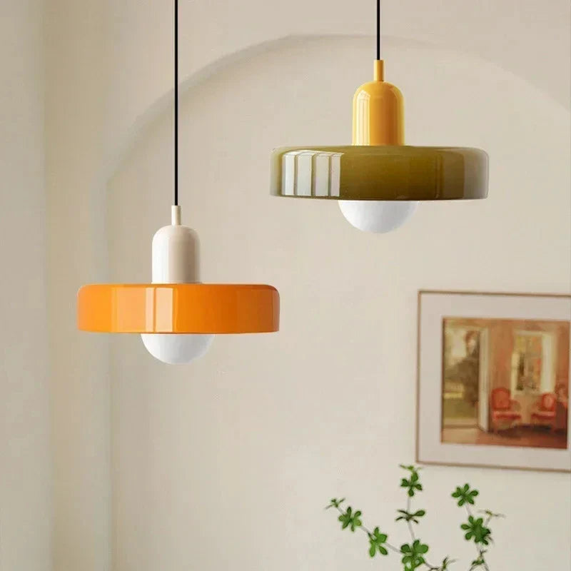 Cirelli | Glass Pendant Light with Ribbed Cap