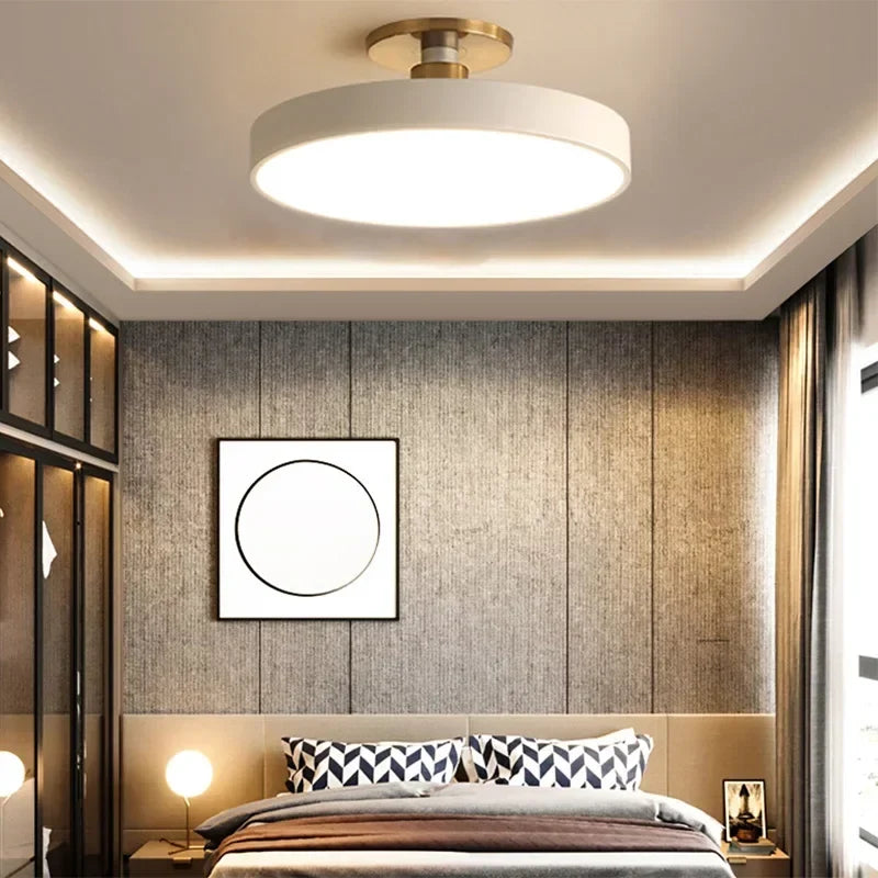 Obsidian | LED Ceiling Light with Gold Mount